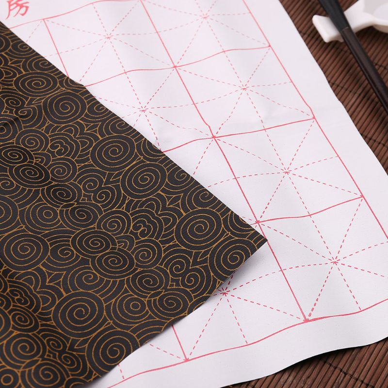 zzz 3pcs/set Reusable Magic Water Writing Cloth Brush Gridded Fabric Mat Chinese Calligraphy Practice Practicing No Ink