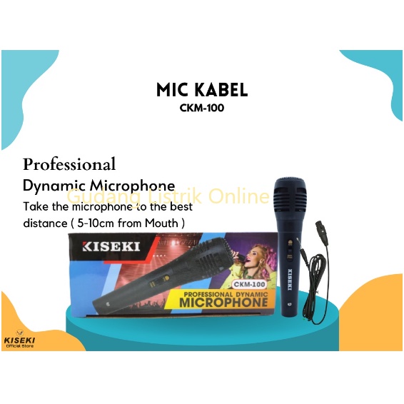 Kiseki Mic Kabel Ckm-100 | Mic Kabel Karoke | Microfon Karoke Ckm-100 merk kiseki