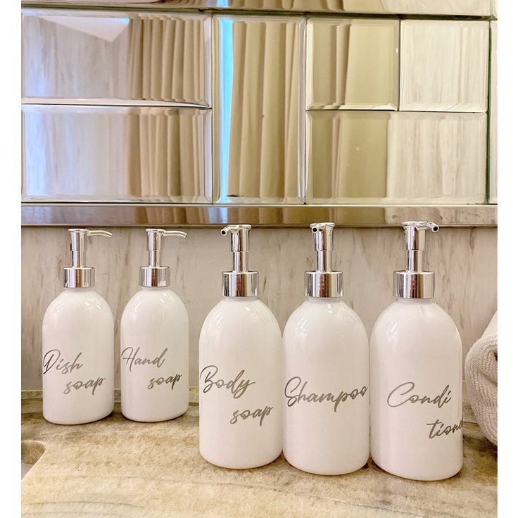 botol 250ml NEW silver PLATINUM LUXURY. aesthetic bottle refill tempat sabun mandi cair pump estetik