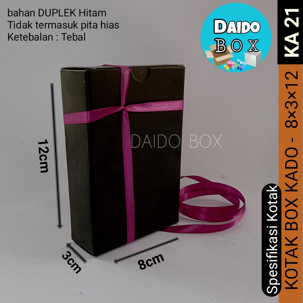 

ISI 36 BIJI Kotak Kado Murah Hitam 8x12 Ka21 Kardus Box Dus Souvenir Hampers