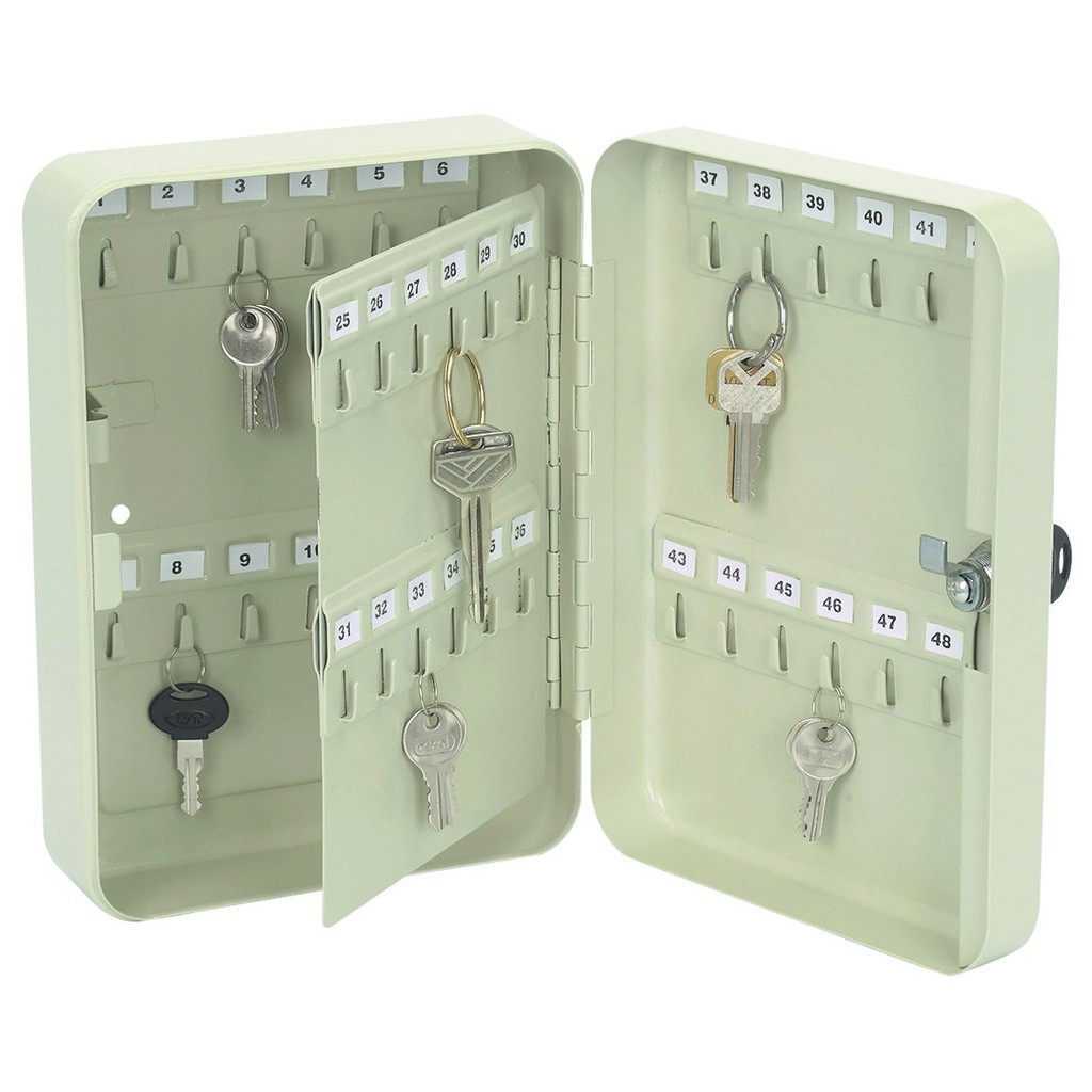 Metal Safety Lock Key Box Hook 48 Keys - Tempat Penyimpanan Kunci