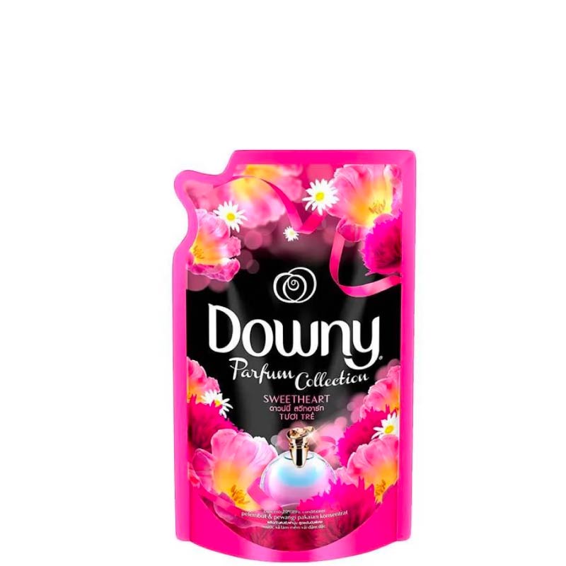 Downy Pelembut Pakaian Pink Sweetheart Refill 1.5 L + FREE Refill 720 mL