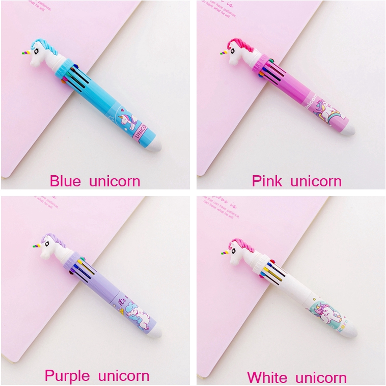 MOYL 10 Color Student Ballpoint Pen Cute Creative Multi-function Press Color Pen