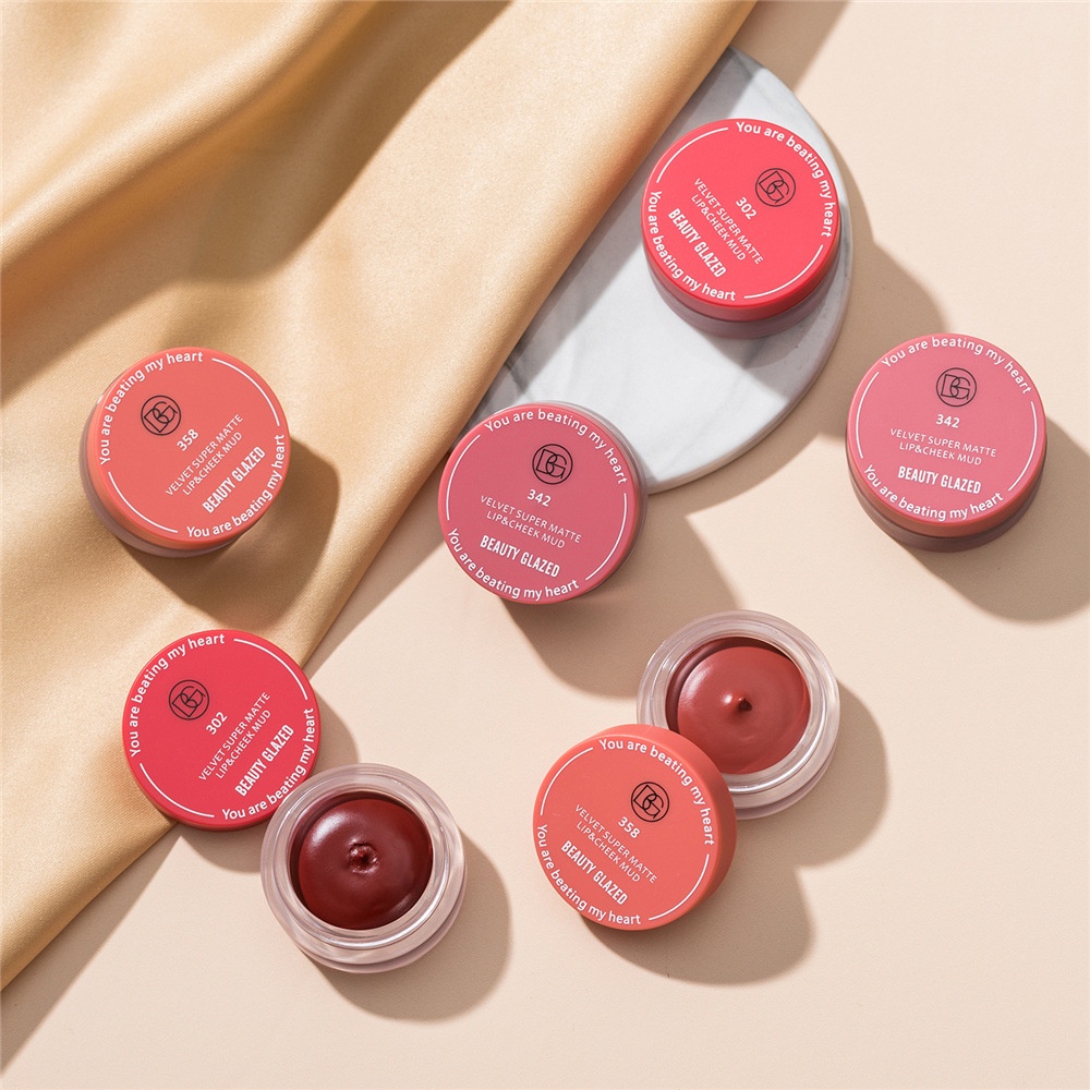 Beauty Glazed Lip And Cheek Blusher Beauty Glazed Lip Matte Lip Balm Lip Mud  BeautyGlazed Blusher Lip And Cheek BeautyGlazed