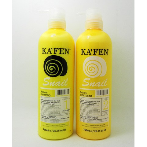 Kafen Shampoo & Treatment Restore 760ml (1set)