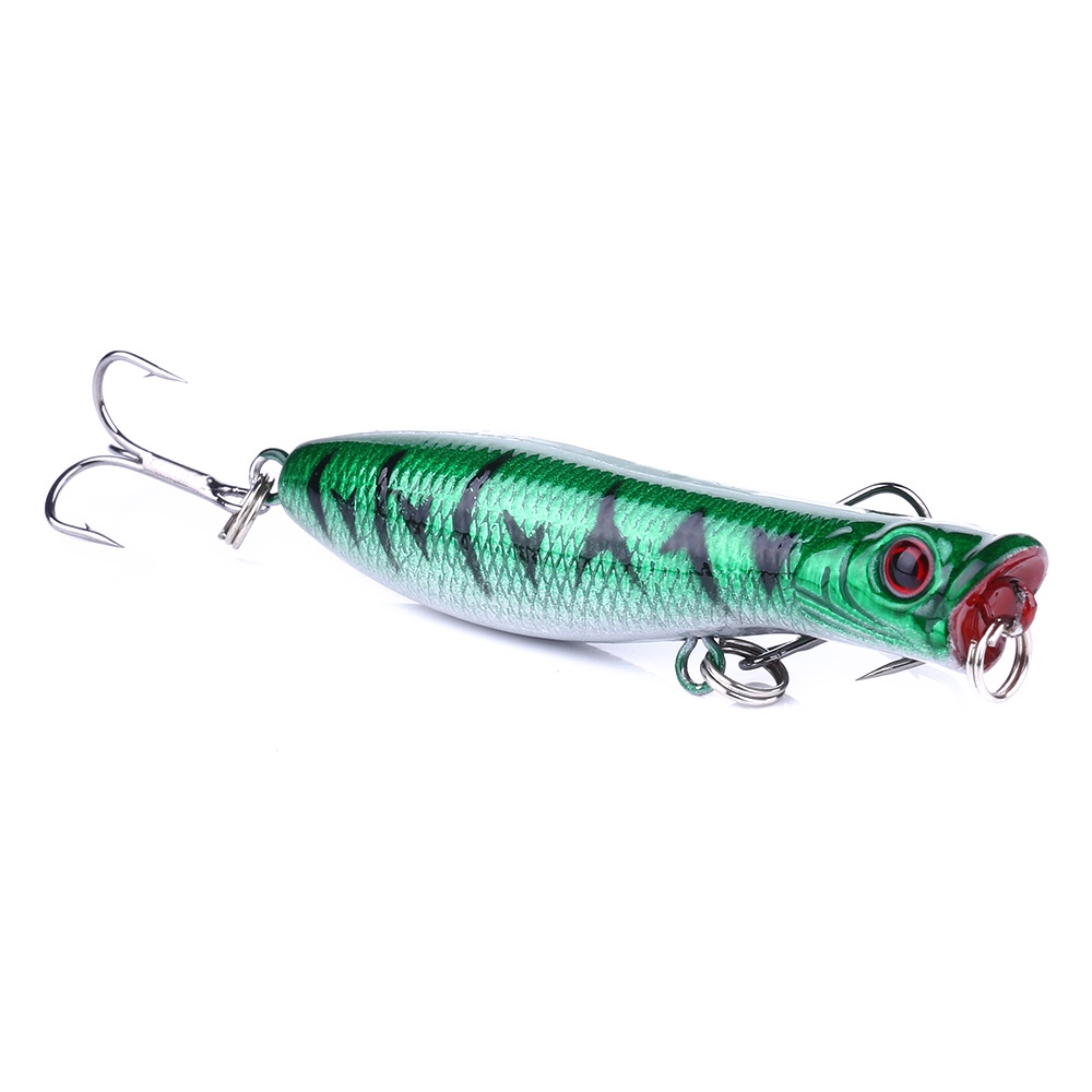 HENGJIA 15Pcs Popper Umpan Pancing Swimbait Fishing Lure Ikan Bass Bait Tackle