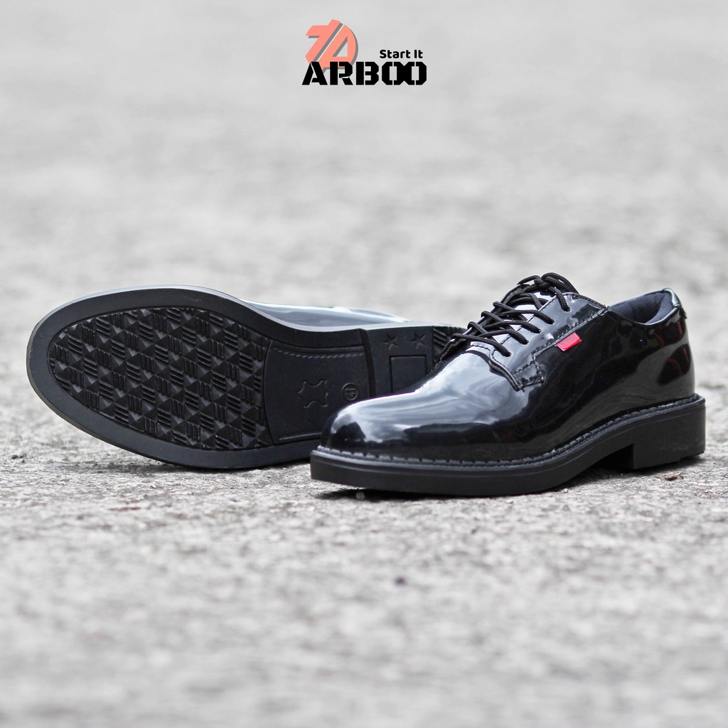 Sepatu PDH Pendek 01 TNI Dinas PDH TNI AD AL AU Pria POLRI Security Satpam Polisi Sepatu Kerja forma
