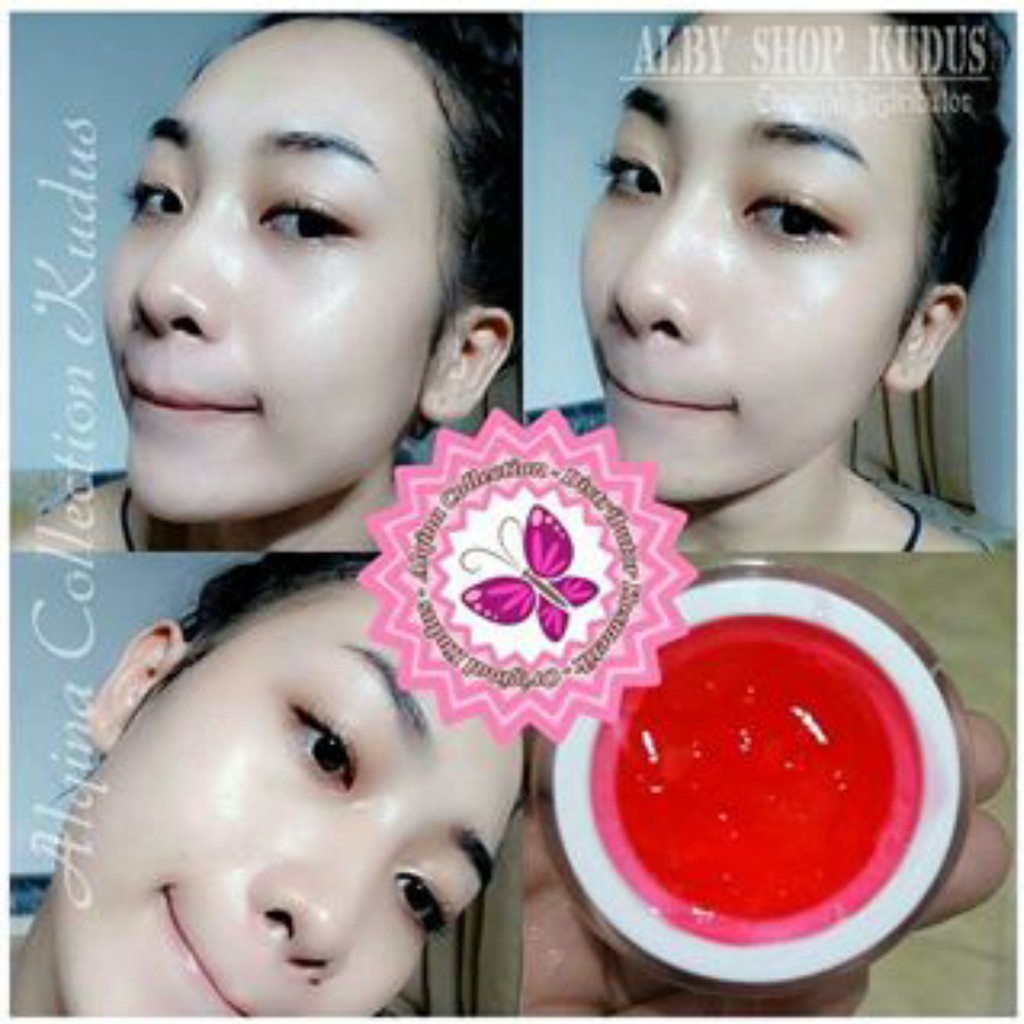 Cream Glow Jelly Red Pink Blue Arbutin Asli Kaca Shopee Indonesia