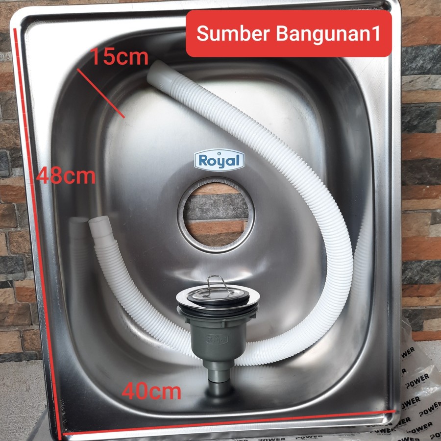 Bak cuci piring royal 1 lubang bak cuci tangan tangan tinggi