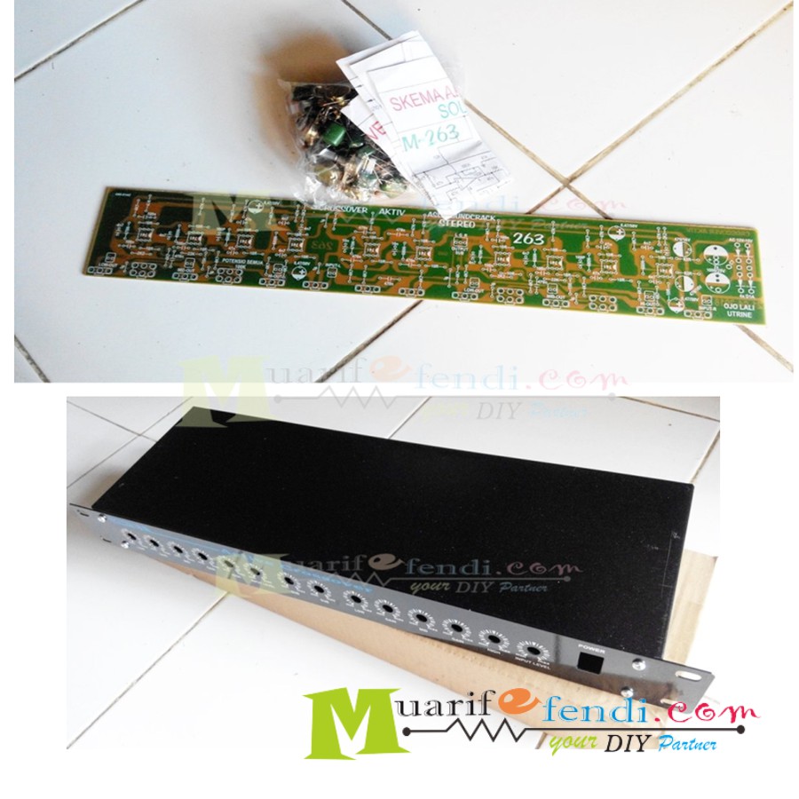 PAKET DIY PLUS BOX AKTIF CROSSOVER 4WAY SOUNDCRACK PROFESIONAL Output SUB BASS MIDDLE HIGH STEREO