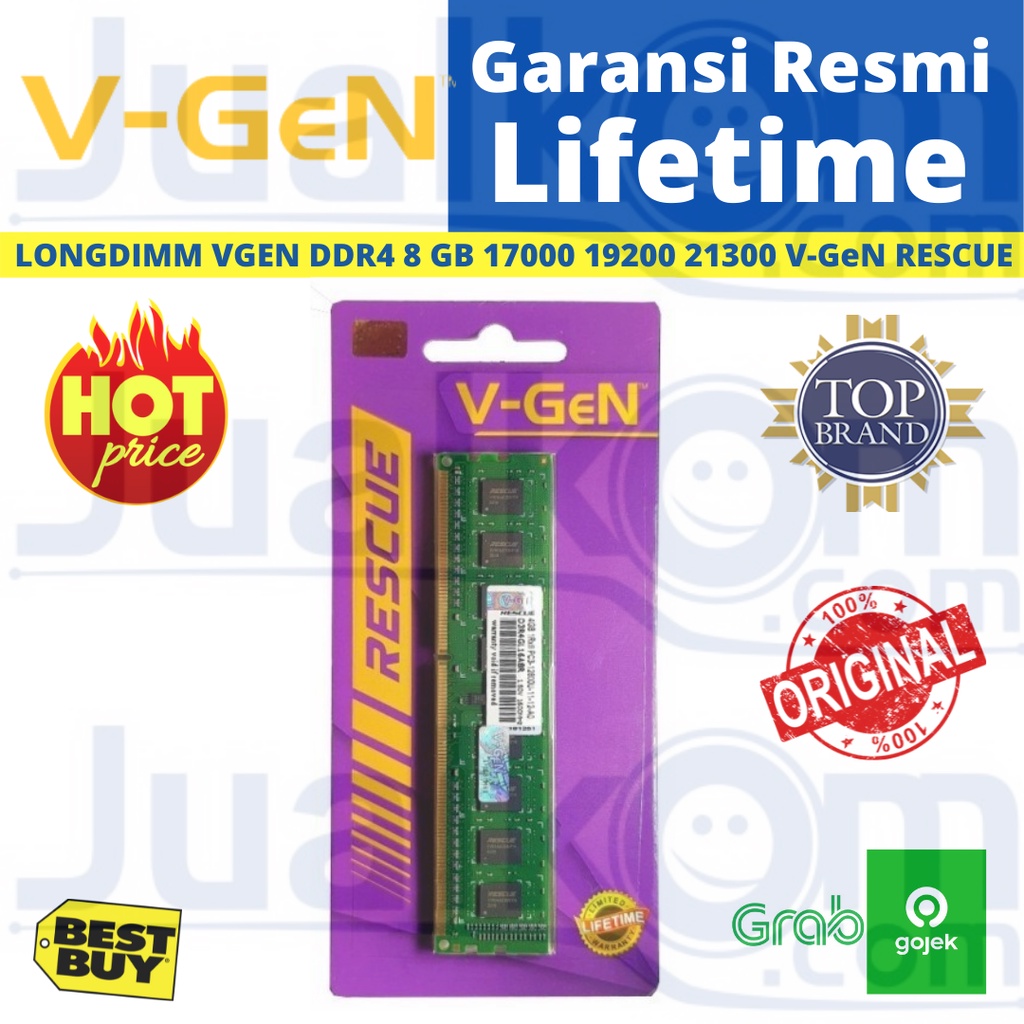 V Gen DDR4 8GB 17000 19200 21300 LONGDIMM V-GeN RESCUE VGEN