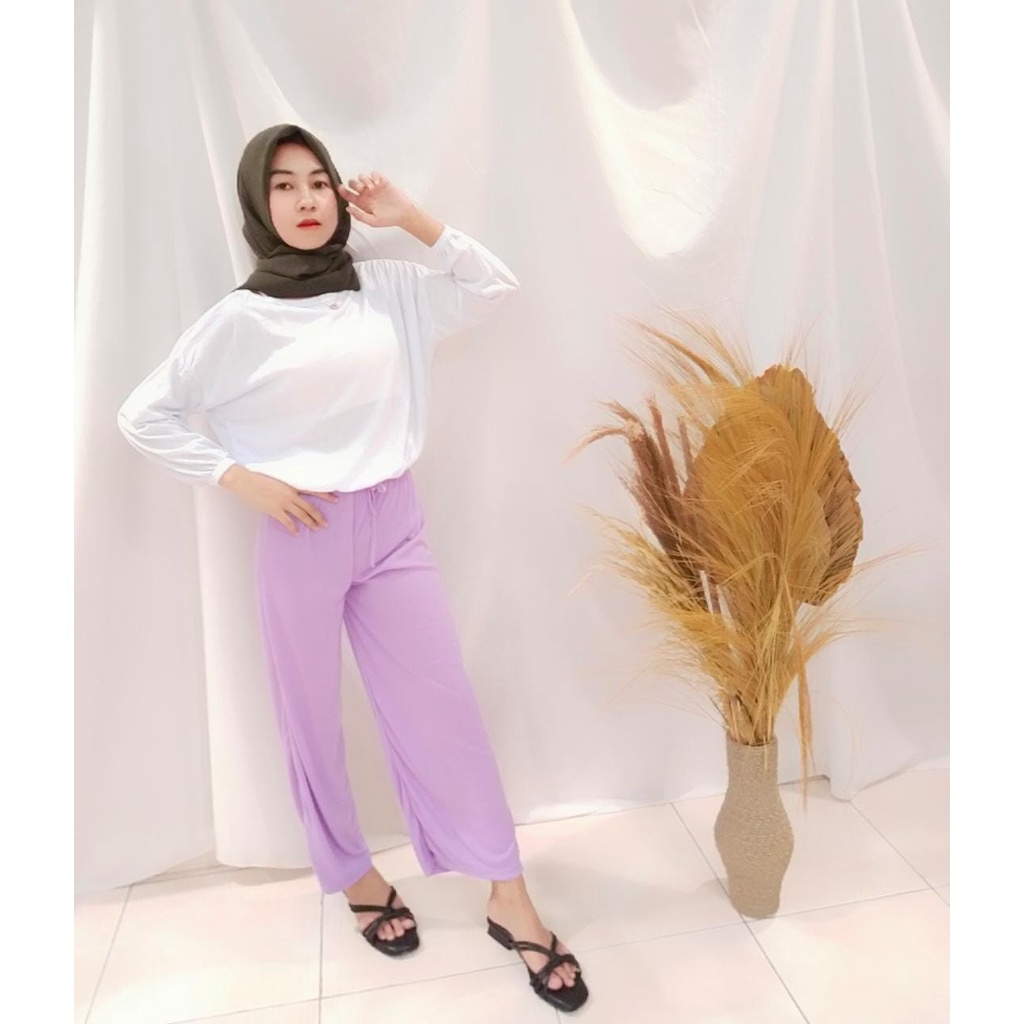 FC - KULOT TIARA PANTS BAHAN RIB ADEM / CELANA KULOT WANITA RIB