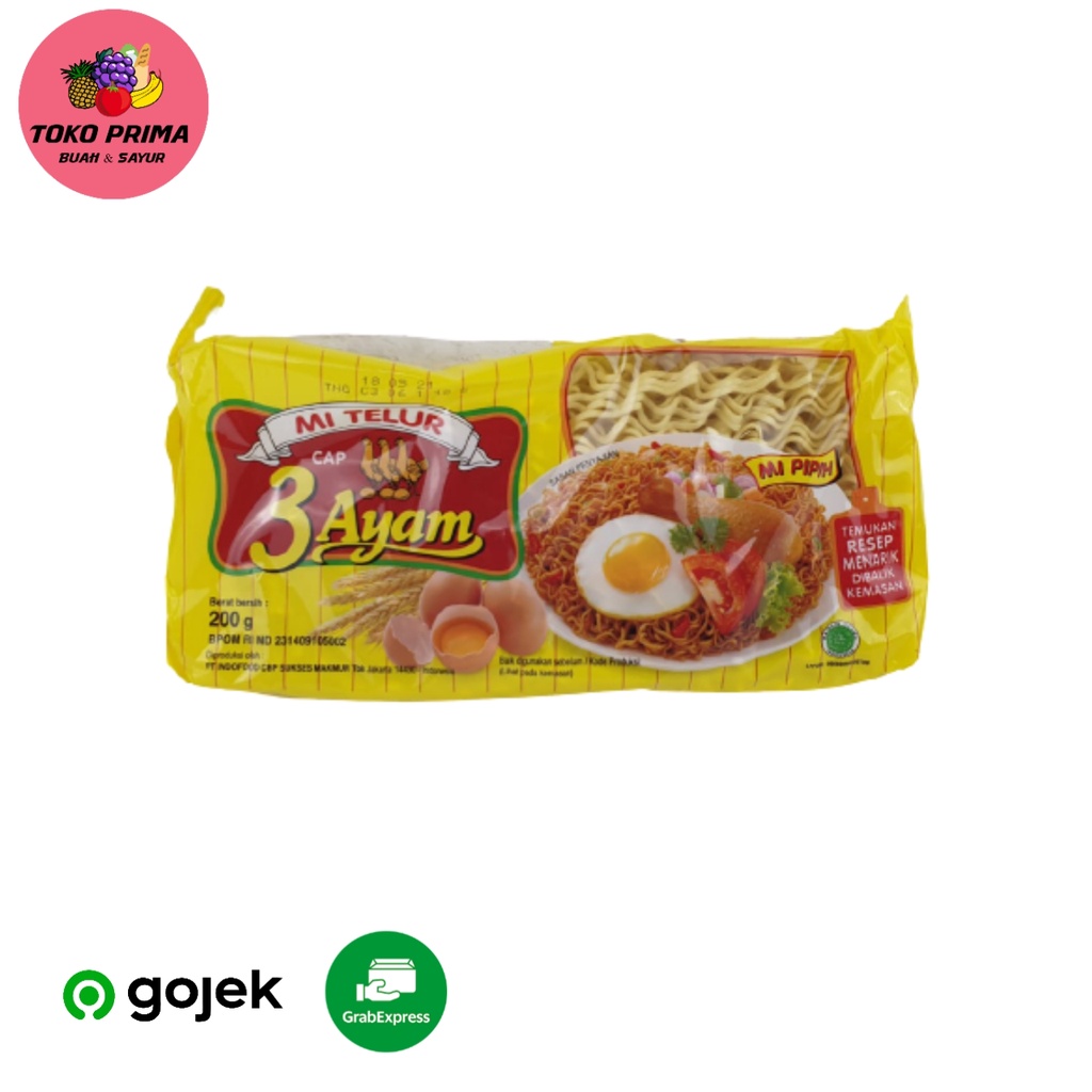 

Mie Telur cap 3 Ayam (@200 gram)