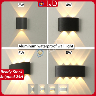 [COD] Lampu Dinding Taman Outdoor COB/LED Wall Light 2/4/6/8 Mata 220V Indoor LED Wall Lamp Minimalist Lampu Tempel Cocok Untuk Tembok Pilar Rumah 2/4/6/8 Watt