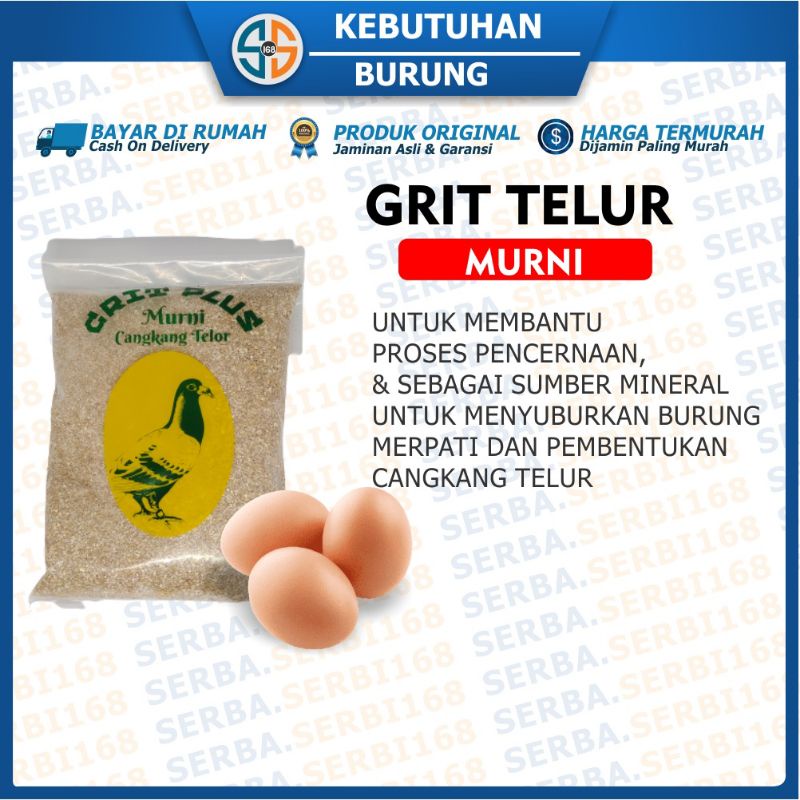

GRIT TELUR PLUS MURNI GRIT CAMPUR ASINAN PAKAN BURUNG MERPATI 1KG