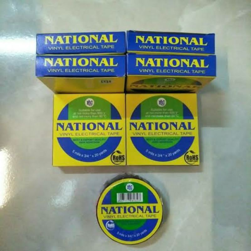 National Isolasi Listrik hitam (Vinyl Electrical Tape)