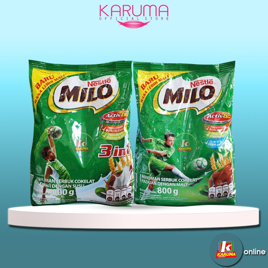 

Milo Active Go, Milo Active Go 3in1 790g (dari 800g menjadi 790g)