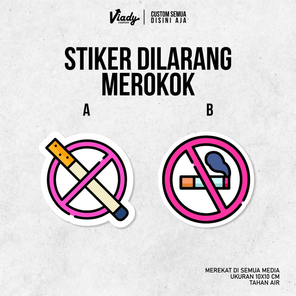 

STIKER DILARANG MEROKOK | NO SMOKING AREA | 10x10