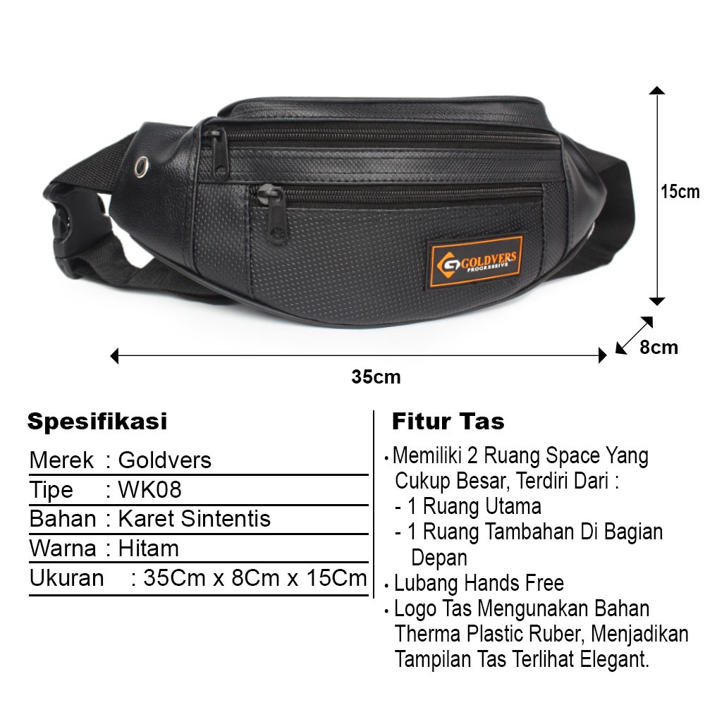 AnekaTas WaistBag Tas Slempang Tas Pinggang Pria WATERPROOF