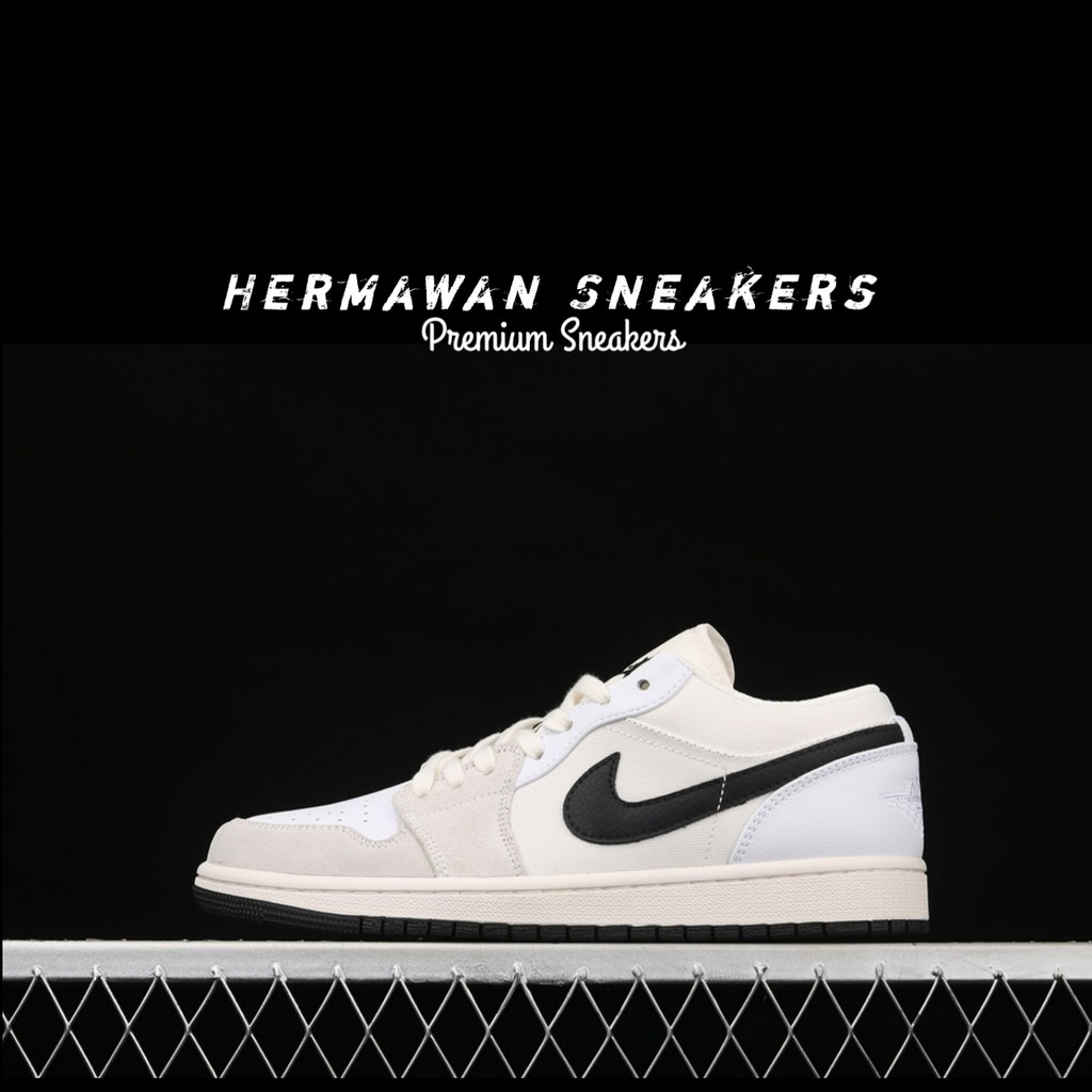 Sepatu Nike Jordan 1 Low White Sail Premium