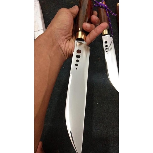 Pisau Daging / Pisau Sembelih Motif Survival Super Tajam Bilah 23 cm