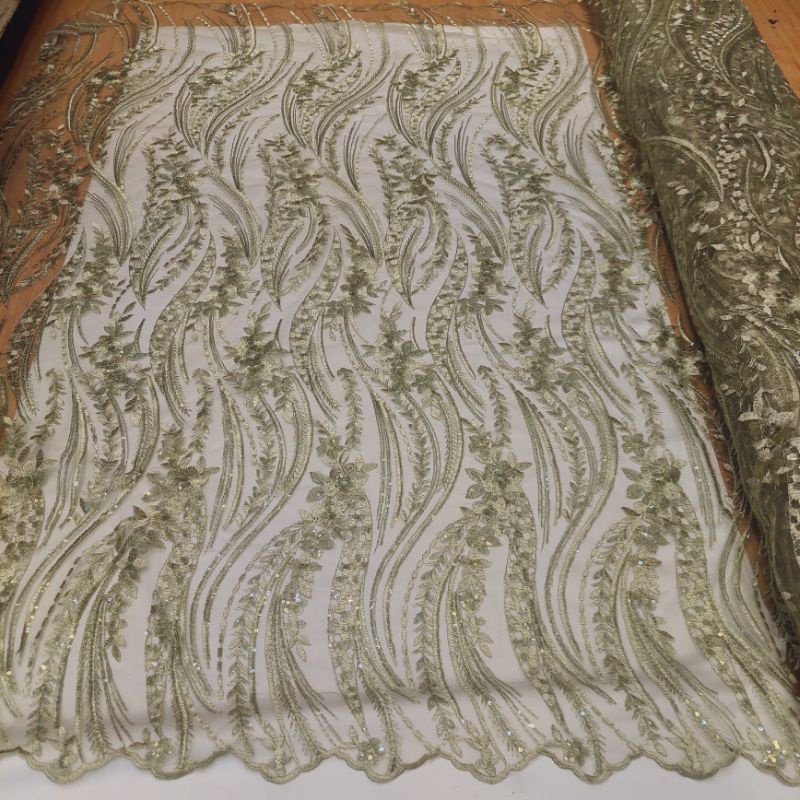 Kain Tille Payet Squin Lace Bordir