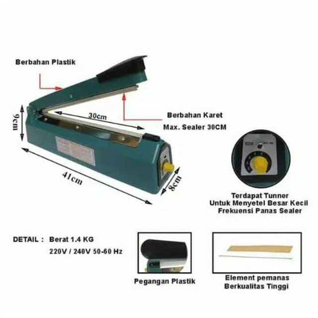 Jual Impulse Sealer PFS-8300 Press Plastik Q2 30cm Murah