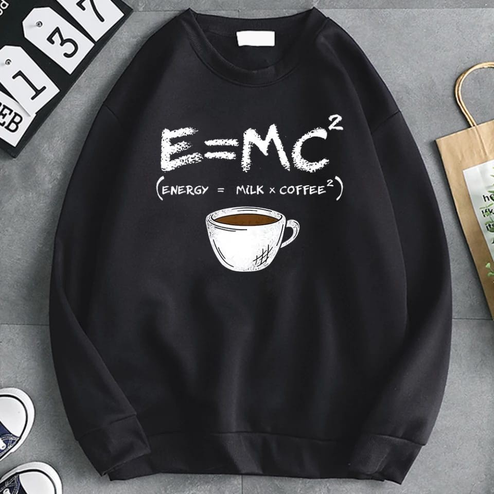 Weijia Fashion Baju Sweater Wanita Kekinian / Sweater Emc2 Milk Coffee,/ Baju Luaran Wanita / Outer