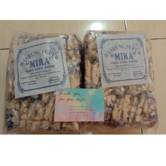 

Basreng Super Mira Original isi 25 PAC Khas Bandung/300 g