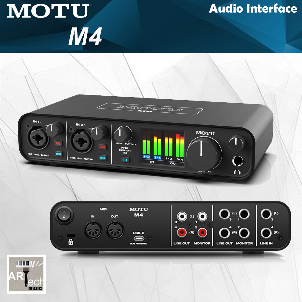 Motu M4 USB Audio Interface Recording (spek diatas scarlett 2i2 & 4i4)