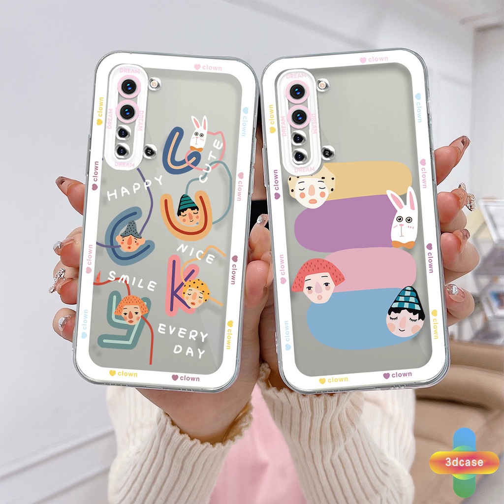 Casing Soft TPU Case Realme C11 2021 C21Y C31 C35 C15 C21 C25 C20 C3 C12 C2 C25S 5S 5 5S 5i C17 7i C1 C25Y C2 C3i 6i C20A realme Narzo 20 10 10A 20A 30A A7 A5S A15 A16 Y12 Y20 Y15S A03 Colorful Cartoon Avatar Transparent Case