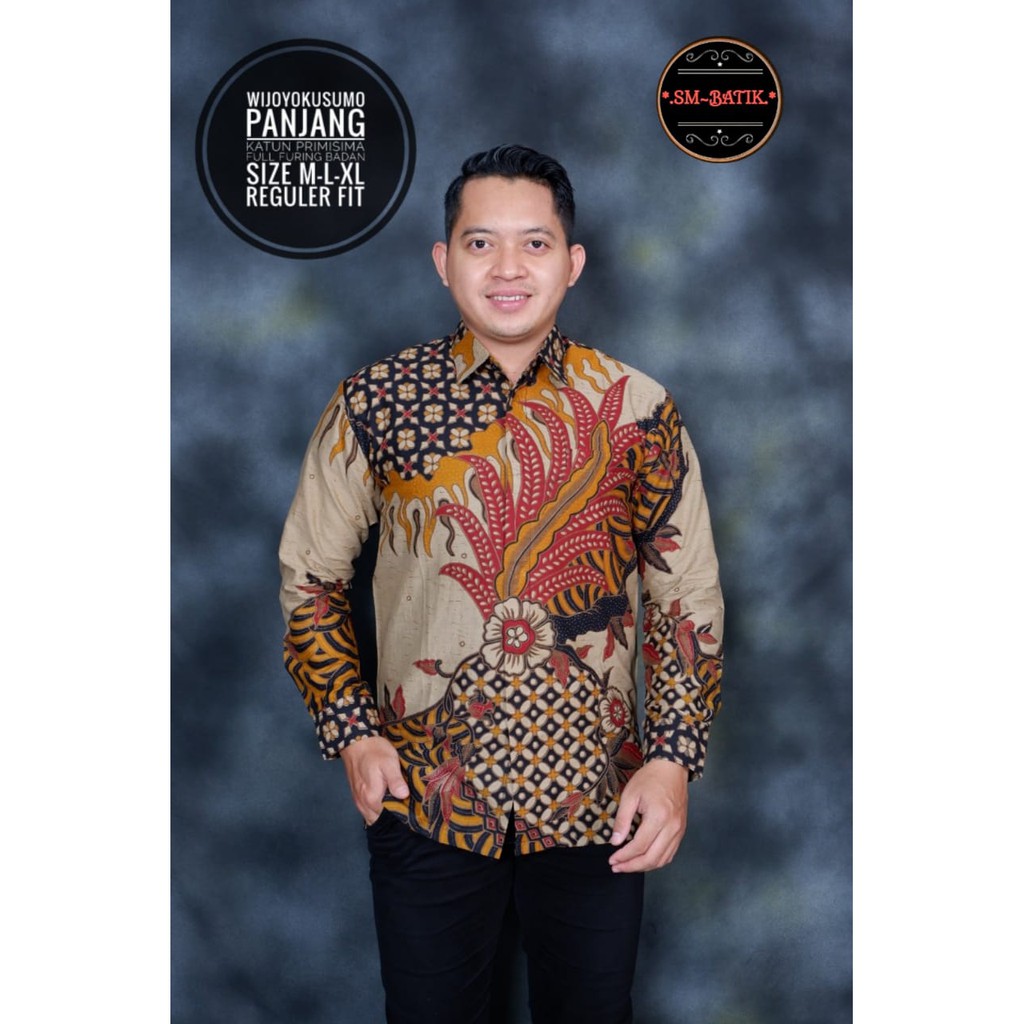 WIJOYOKUSUMO SM KEMEJA BATIK PRIA SOLO LENGAN PANJANG PENDEK LAPIS FURING PREMIUM GUNAWAN GURDO IJO NAGA ABU BINTARA BRAMANTYA WISAKA KUNING SUKET SEGORO PEKSI KUNING NARAYA IJO PEKSI WIBOWO LESMANA HITAM PARANG TRUNTUM COKLAT PANJI LESMONO ADIWANGSA GOLD