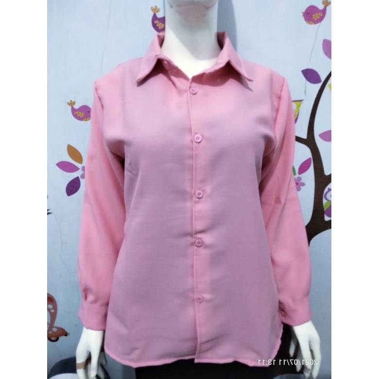 Baju Atasan Blouse Kemeja wanita polos Realpic Bisa COD