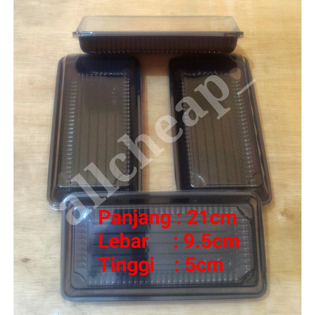 1Pcs Mika Brownies MEDIUM COKLAT Kotak Kue Nasi Lunch Box Catering Bento COKLAT