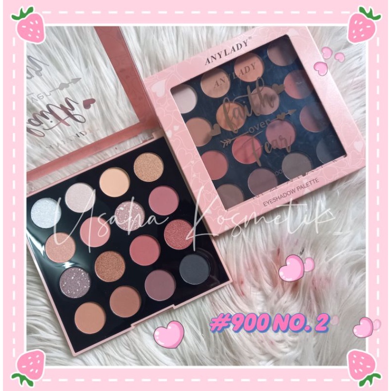 PROMO ECER!! EYESHADOW ANYLADY 16 WARNA FAITH OVER FEAR EYESHADOW PALETTE NUDE COLECTION NO. 900