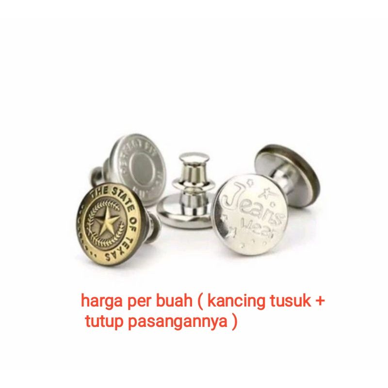 Kancing Celana Ajaib Perfect Fit Button Kancing Serbaguna Kancing Logam Kancing Tusuk Peniti