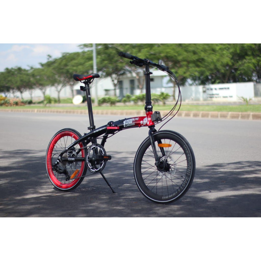 Sepeda Lipat Folding Bike Ecosmo 10sp Edisi Sumpah Pemuda + Helm + Tshirt