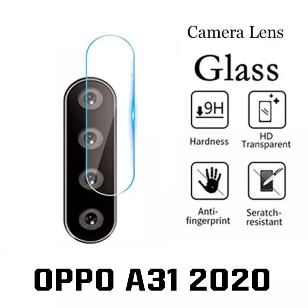 PROMO 2in1 Tempered Glass OPPO A31 2020 Full Layar kaca List Hitam Free Camera Glass