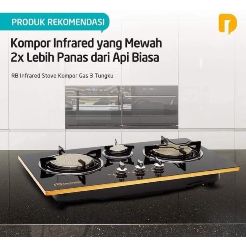 RB Infrared Stove Kompor Gas 3 Tungku Infared