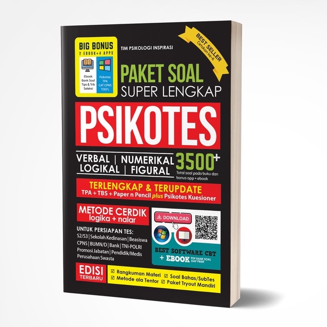 BUKU PSIKOTES PAKET SOAL SUPER LENGKAP SELEKSI KERJA SWASTA BUMN-EDISI BARU