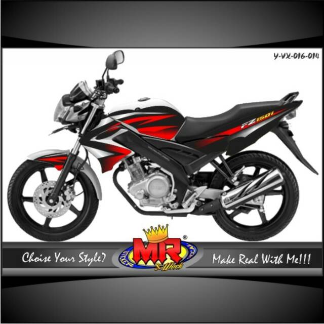 Decal Dekal Vixion Old Lama Merah Stiker Sticker Striping 01 Spec