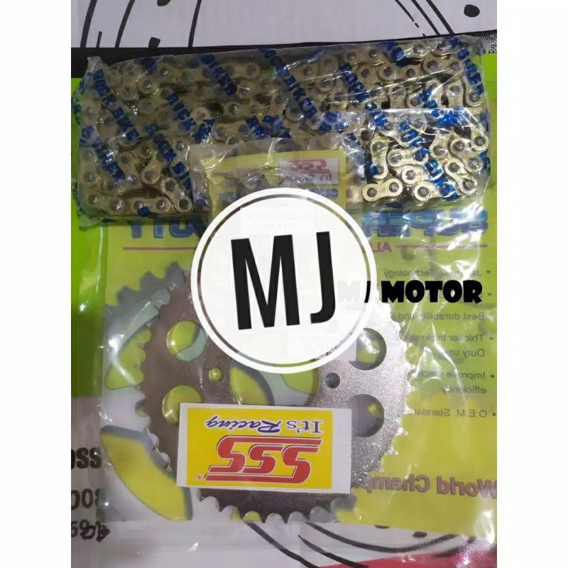 Gear Set SSS Rantai Gold Motor Satria Fu, GSX