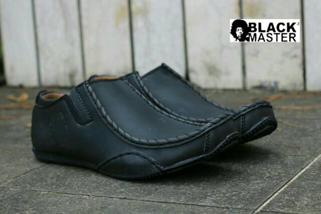 (COD) SEPATU SLOP FORMAL KERJA KULIT ASLI BLACKMASTER FERaI ORI