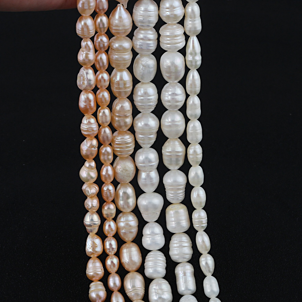 35.5CM Natural Freshwater White Pearl Round Beads,Loose Pearl Beads  5-13mm Untuk Aksesoris Pembuatan Perhiasan Liontin DIY