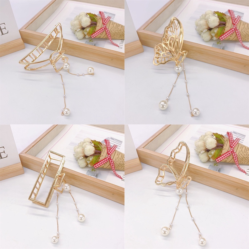 Jepit Rambut Korea Bahan Besi Alloy Jedai Logam Jepitan Rambut Import Jumbo Big Size Dewasa Warna Emas Gold Mewah Classic Jumbo