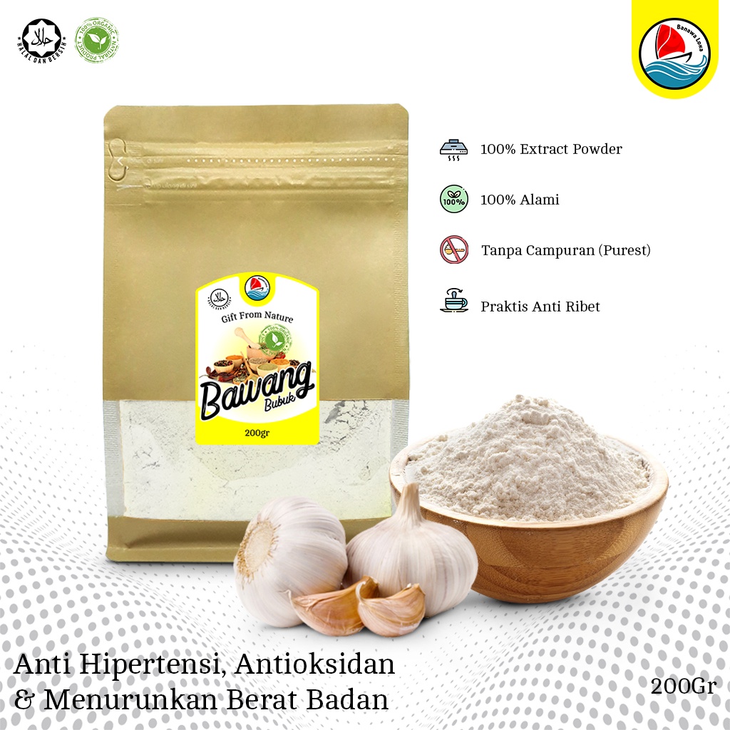 

BANAWA LOKA Garlic powder 200g Bawang Putih Bubuk Bumbu Tabur Makanan Instan 100% Murni