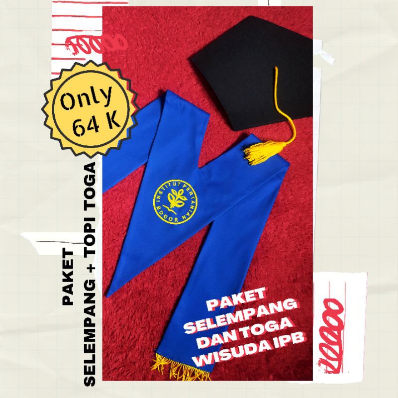[LANGSUNG DIKIRIM] PAKET SELEMPANG DAN TOGA WISUDA IPB / SELEMPANG IPB / TOGA IPB