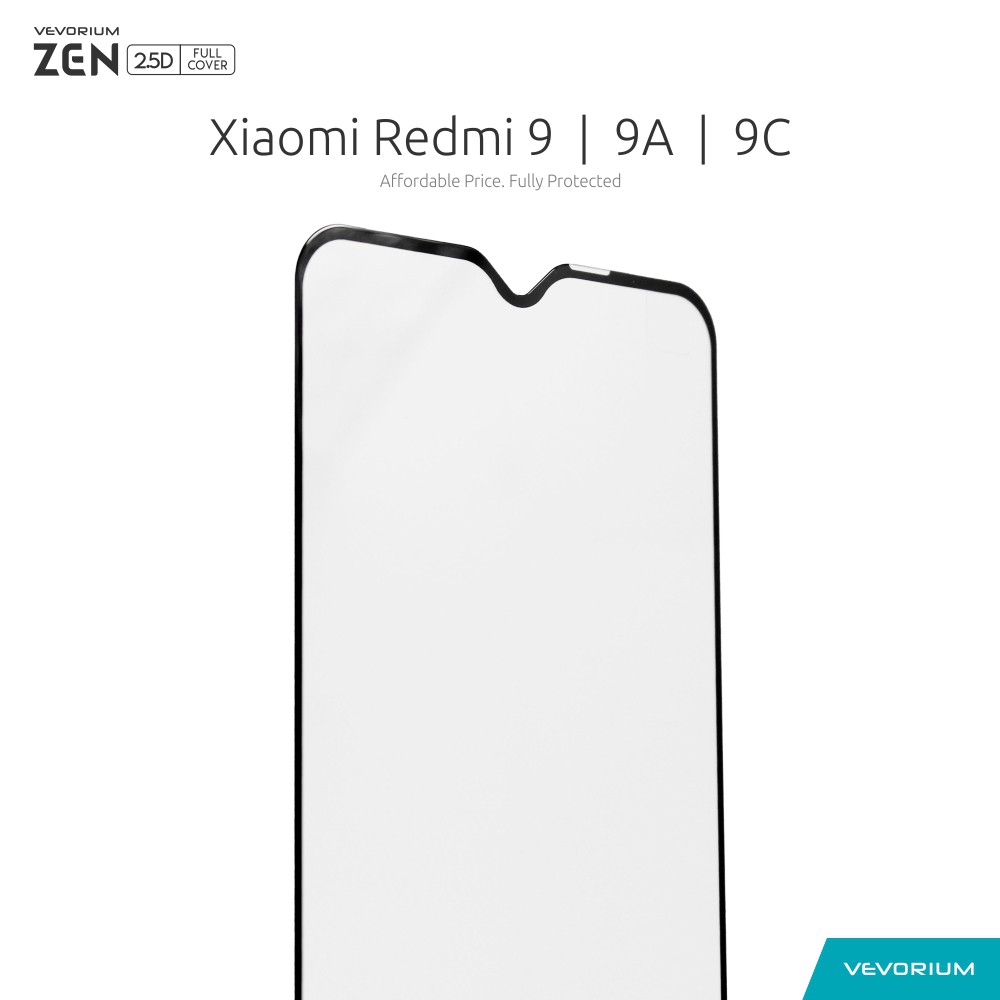 VEVORIUM ZEN 2.5D Xiaomi Redmi 9 9A 9C Full Cover Tempered Glass  Anti Gores Kaca Screen Guard