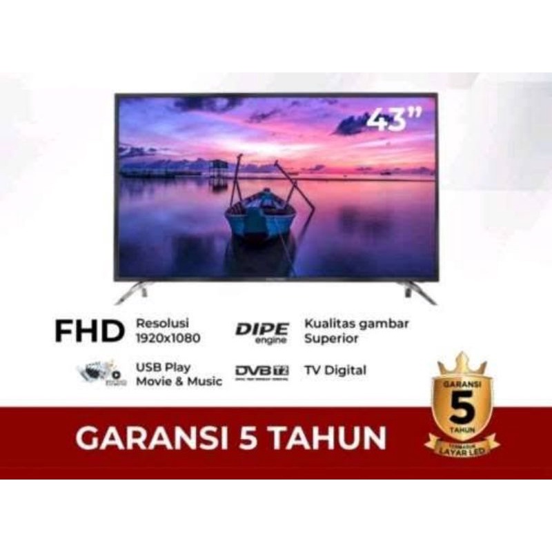 TV LED POLYTRON 43INCH DIGITAL 43V