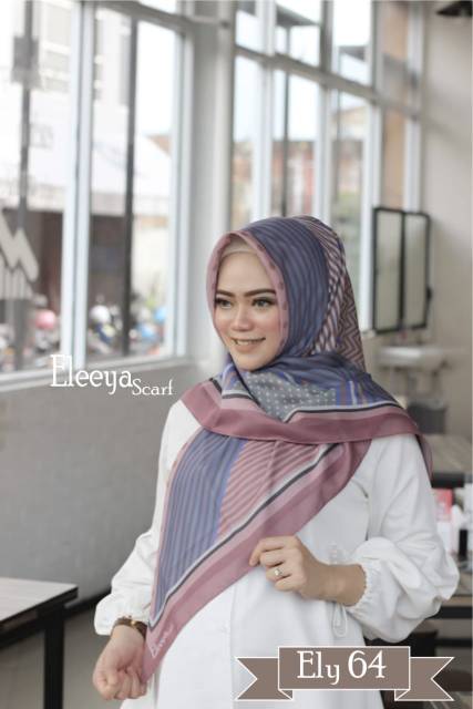 HIJAB SEGIEMPAT MOTIF ELY 64 II Eleeya Scarf